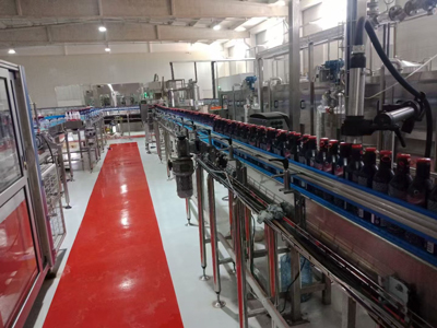 12,000bph एल्यूमीनियम बोतलें कार्बोनेटेड पेय रेखा।