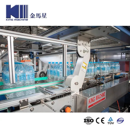 एक ट्रे के साथ प्लास्टिक की बोतलों / पैकेजिंग मशीन के लिए रैपिंग मशीन