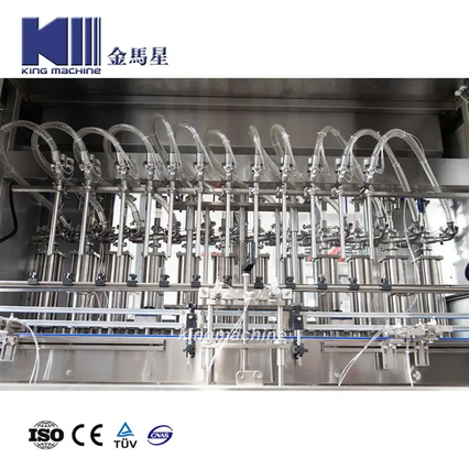 स्वचालित रैखिक प्रकार गैसोलीन/अनलेडेड गैसोलीन/पेट्रोल बॉटल फिलिंग मशीन लेबलिंग